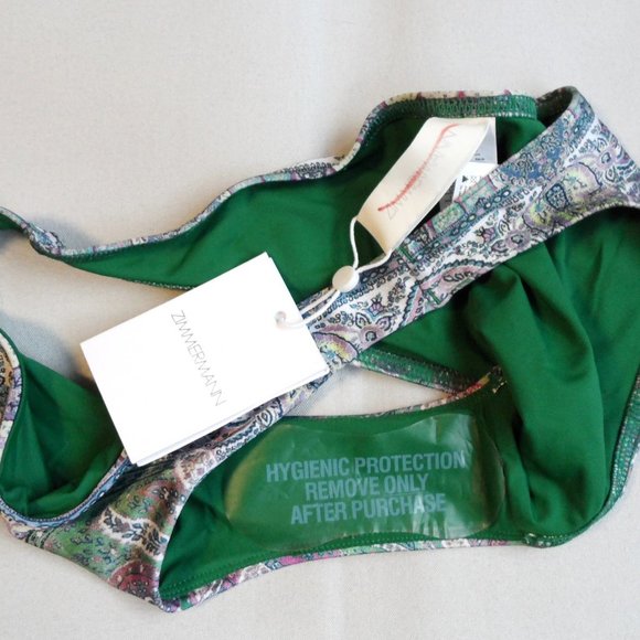 NWT$225 ZIMMERMANN Anneke Paisley-Print Bikini Bottom Briefs 2 (6-8) - Picture 10 of 12